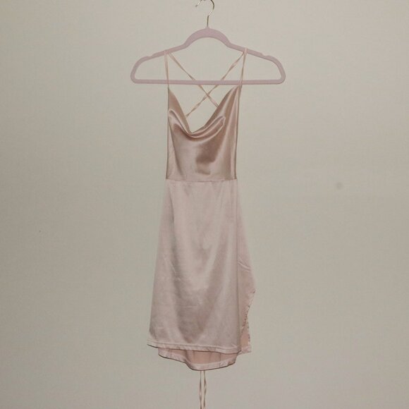 Backless Split Thigh Side Dress -SHEIN - Picture 9 of 10